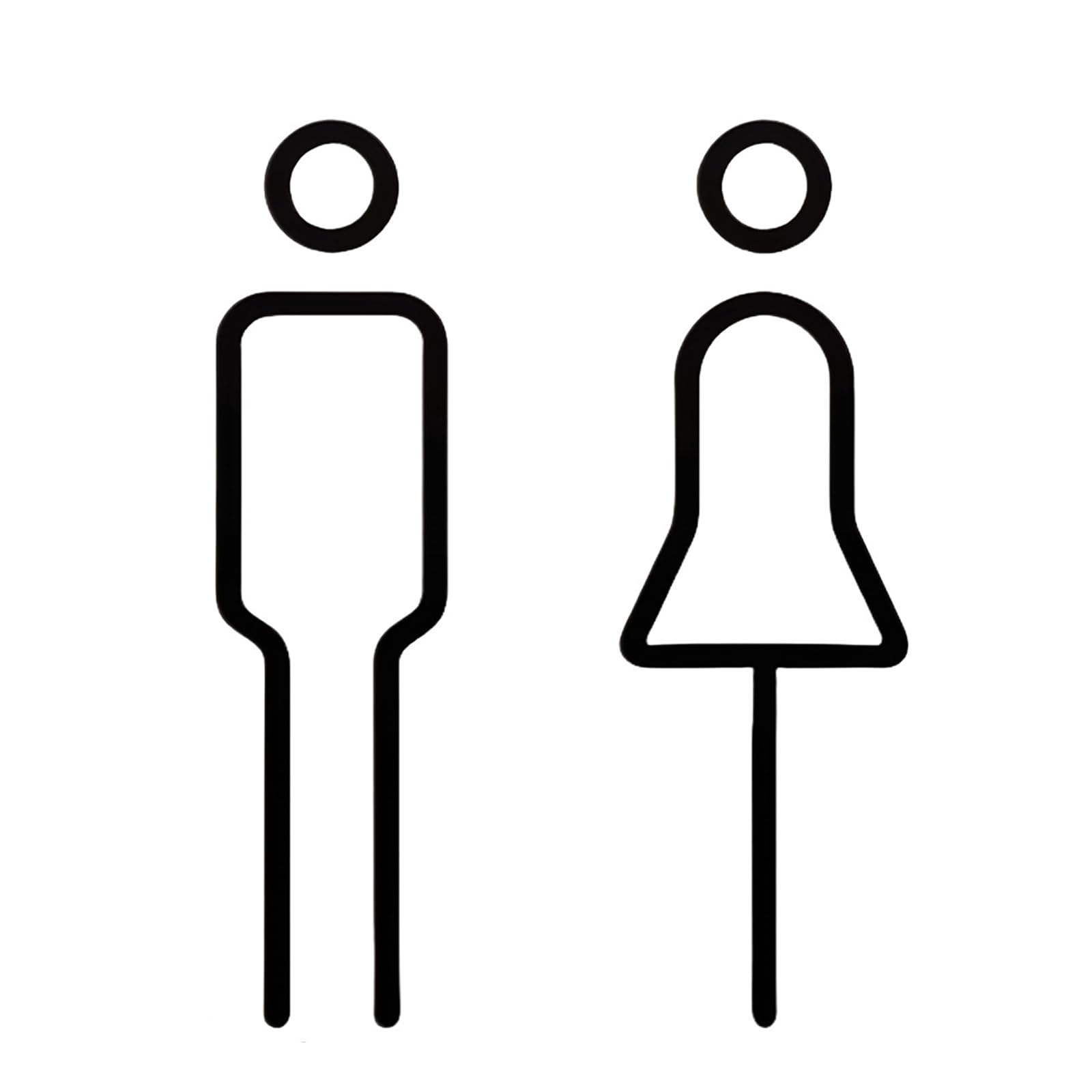 Argent) Signe Toilette pour Porte - Signe de Porte Salle de Bain - Panneau WC Adhesif Homme Femme - Stickers pour Toilette Porte de Restaurant Publiq | Leroy Merlin