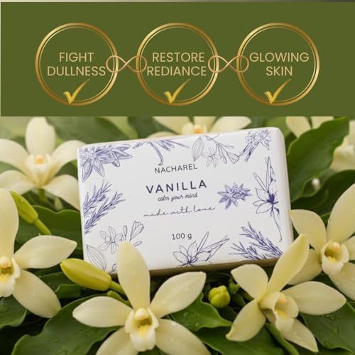 Image of Vanilla Soap | Pure & Gentle Bathing Bar for Glowing Skin | Nourishing & Aromatic Soaps for Men & Women | Natural Cleansing Bar For Moisturising | Soap for All Skin Types | Pack Of 6