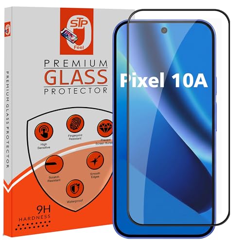 Image of STP FEEL Premium Tempered Glass Screen Protector Guard Compatible For Google Pixel 10A 5G (6.3 Inch, Pack of 1) | Edge to Edge Coverage With Easy to installation kit