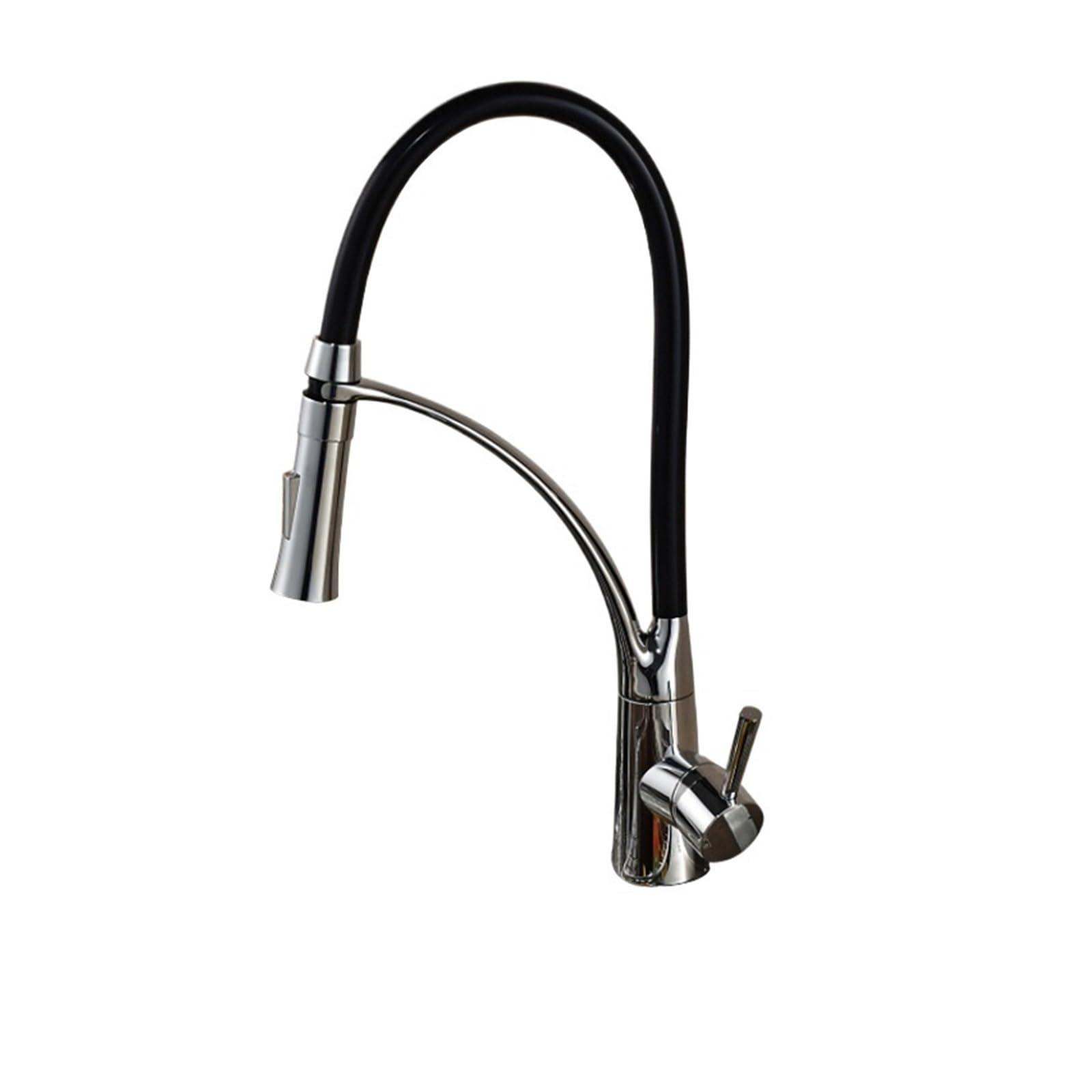 Robinet mitigeur de cuisine haut de gamme chrome et flexible noir resistant