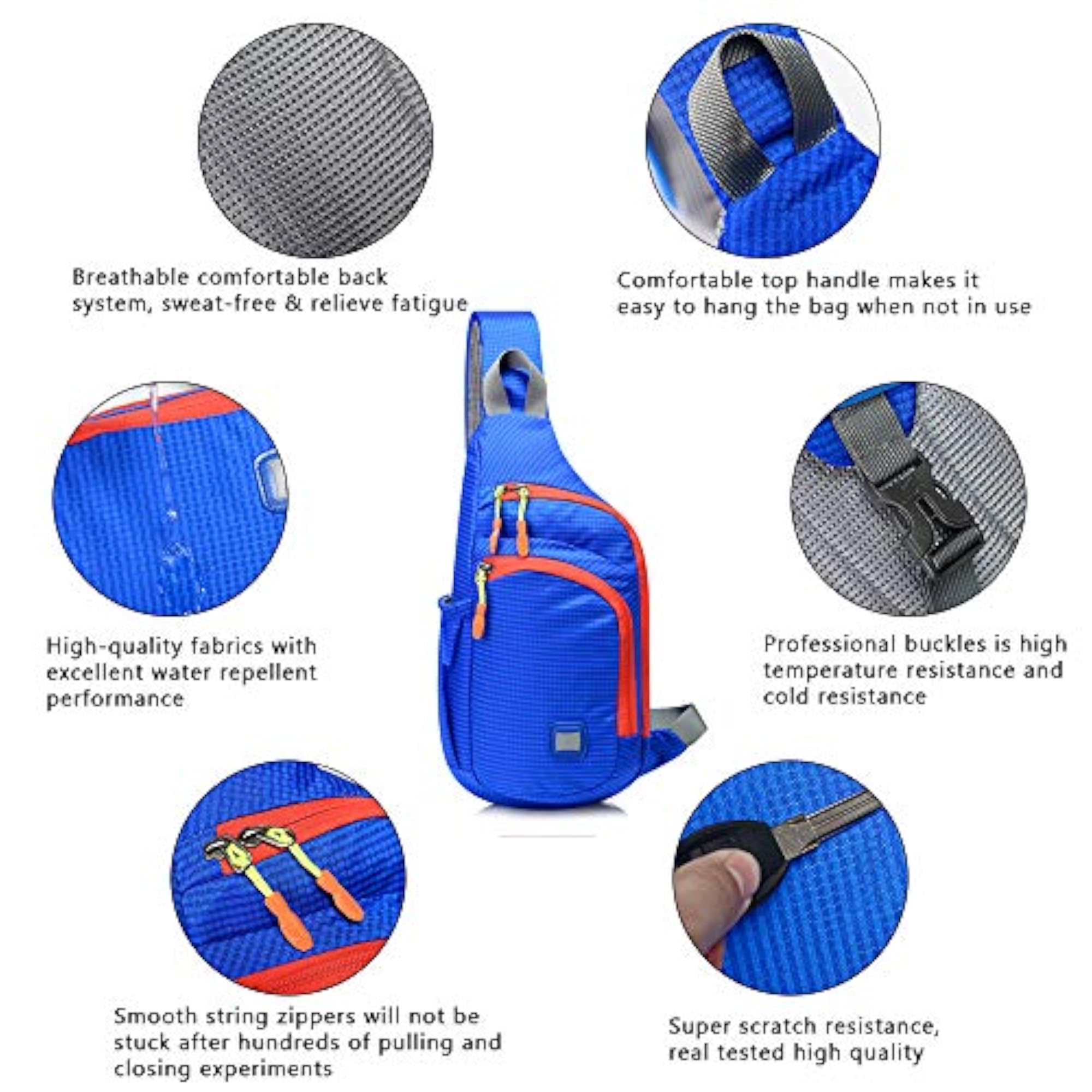 Small Waterproof Unisex Sling Backpack
