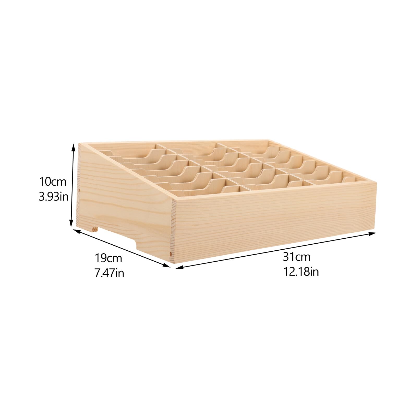 Scatola Porta Cellulare da Scrivania in Legno Multi Scomparti per Organizzazione di Cancelleria e Piccoli Oggetti, per Camera e Studio, Stile Rustico Semplice