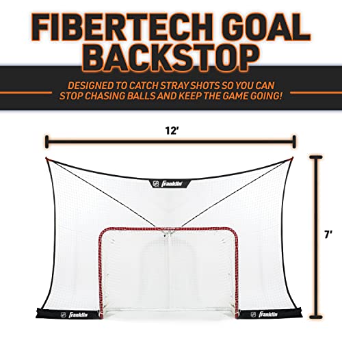 image for Franklin Sports NHL Hockey Goal Backstop Net - Fibertech Street Hockey