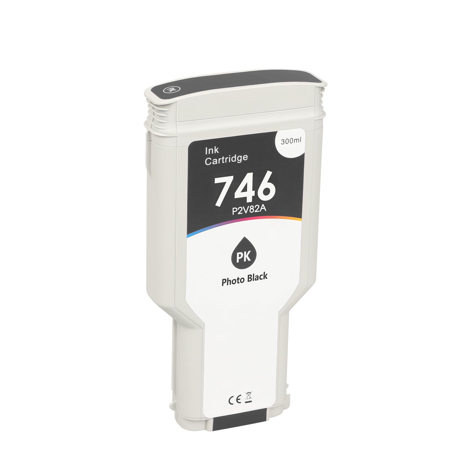 T2TONER 746 Photo Black 300-ml Ink Cartridges(P2V82A) Compatible Ink Cartridge Replacement for 746 Z6 & Z9+ Large Format Plotter Printer (1-Pack)