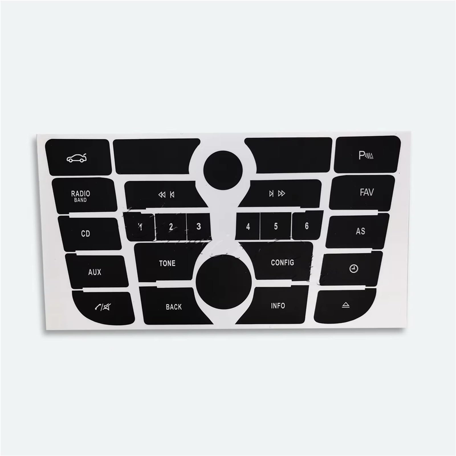 Button Trim Compatible with Vauxhall for Astra for GTC 2009-2015 Car Switch Button Sticker Climate Radio Panel Repair(for CD Radio Control)