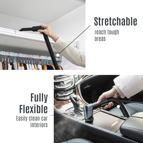 Image of SEZNIK Premium Flexible Stretchable Vacuum Hose Attachment - Extendable 400 mm to 1000 mm, Flexible Extension Pipe for Seznik Turbo, Mighty & All-in-One Vacuum Cleaners