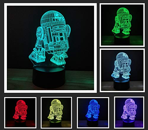 Lámpara de Mesa LED 3D Ilusión con Cambio de Color USB miniatura 2