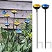 Bee Drinking Cups De 2 Colorful Bee Cups Para Thirsty Bees Garden, Bee Feeder Stations With Detachable Metal Stakes For Outside Feeding & Watering