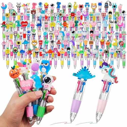 Humyoun 120 Pcs Fun Pens Bulk 4 in 1 Cute