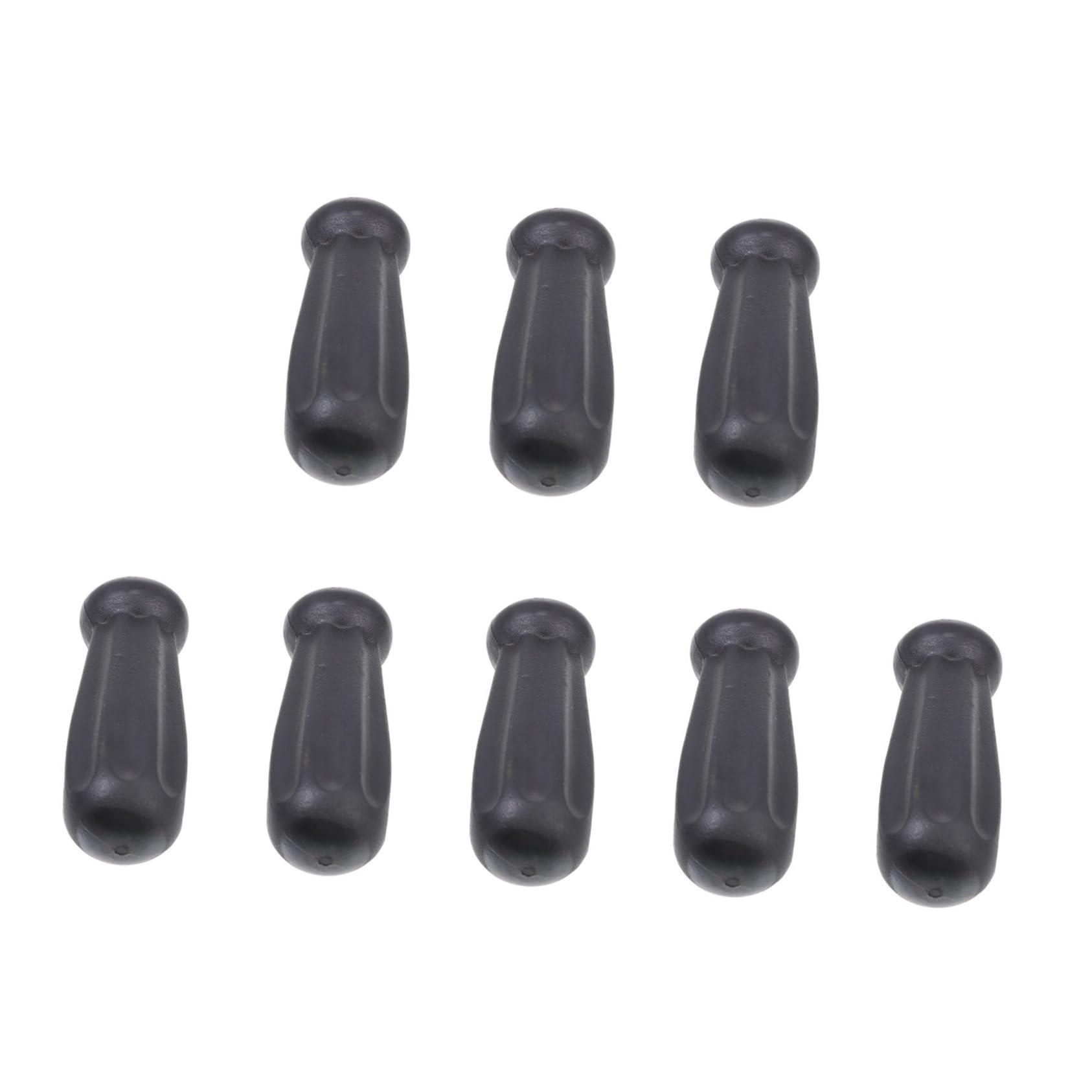 Empuñaduras de Futbolín de Plástico Negro, 8 Piezas | Agarres Ergonómicos Antideslizantes para Mesa de Fútbol de Repuesto, Compatibles Mayoría de Futbolines, Superficie Lisa