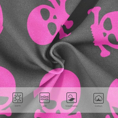 Cute Pink Skulls Crossbones Black Cute Panties Girl Girls Underwear Toddler Cotton Florals Briefs Undies Kids 2t3