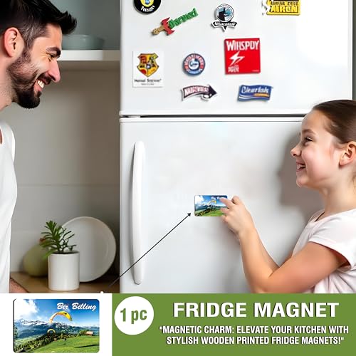 Image of Elegant Fridge Magnet with Themes |Rectangular Size Refrigerator Magnet with Magnetic Rubber Back | Pack of 1, 8.6cm X 5.4cm (Bir Billing)