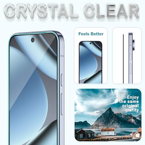 Image of FIRST MART Tempered Glass for Google Pixel 10 Pro & Pixel 10, 9H Full-Glue Screen Protector, 3D Edge-to-Edge, HD Clear, Oleophobic, Case-Friendly, Black, Pack of 1