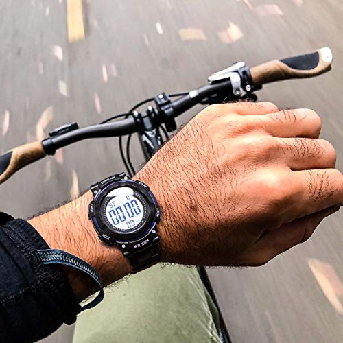 image for JEDIR Men's Digital Sports Wrist Watch for Men, Large Face LED Backlig