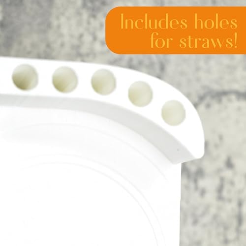 Miniatura 4 de Estante organizador de tapa compatible con Yeti Rambler y vasos, organizador de 5 tapas para todos los tamaños, tapas de vasos, más almacenamiento