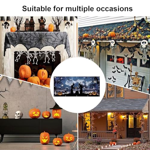 Décorations effrayantes extérieures Halloween grand format sorcière - 4