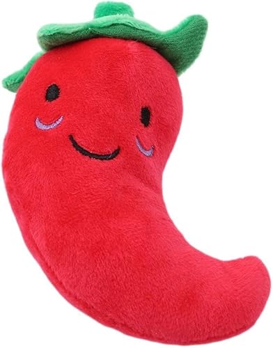 WsjiaboFux Chilli Fruits and Vegetables Dog Squeaky Chili Eggplant Corn