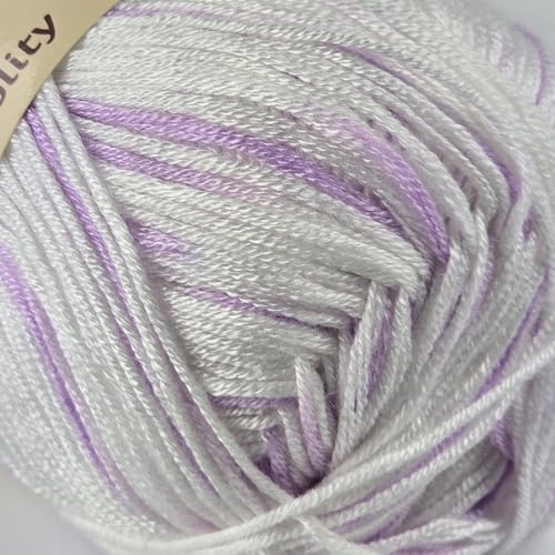 Image of 10-Pack of Yonkey Monkey 500 Grams Yarn - 70% Rayon derived from Bamboo, 30% Cotton - Imported - Purple White 9041