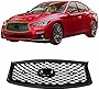 ZZDSNJ Gloss Black Front Bumper Hood Grille Conversion For 2018-2022 Infiniti Q50