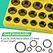 XBVV 382 PCS 30 Size SAE FKM Viton O-Ring Kit for Various Chemical, Aerospace, Cylinder, Hydraulic, Automotive Engines and Plumbing O-Ring Repair with 4-Piece Pick Set and Resist Oil and Heat