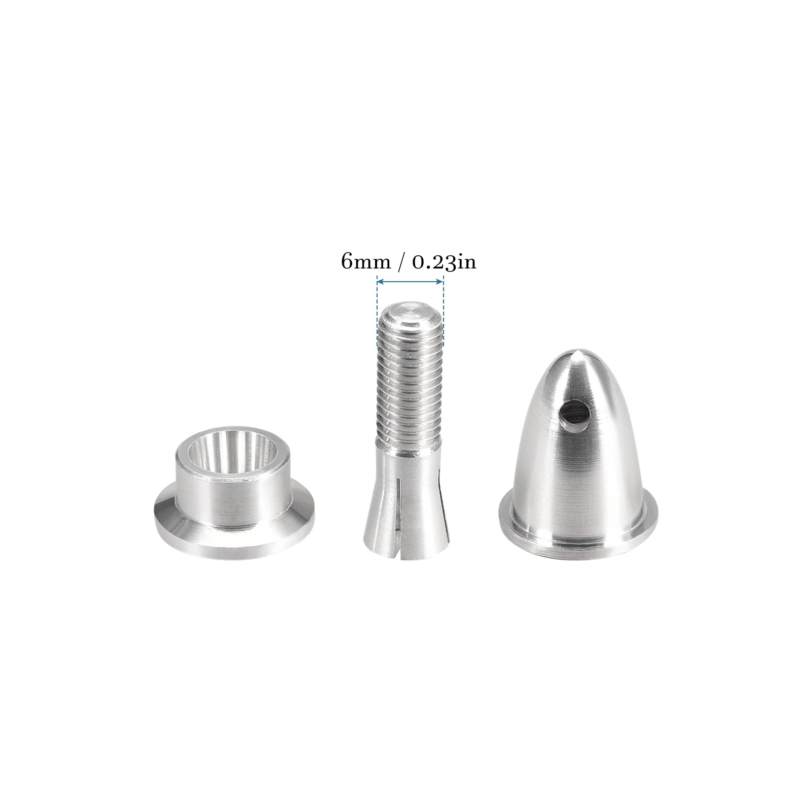 QUARKZMAN Lot De 6 Adaptateurs Hélice Avion RC 3,17mm à 6mm - Spinner Moteur Brushless