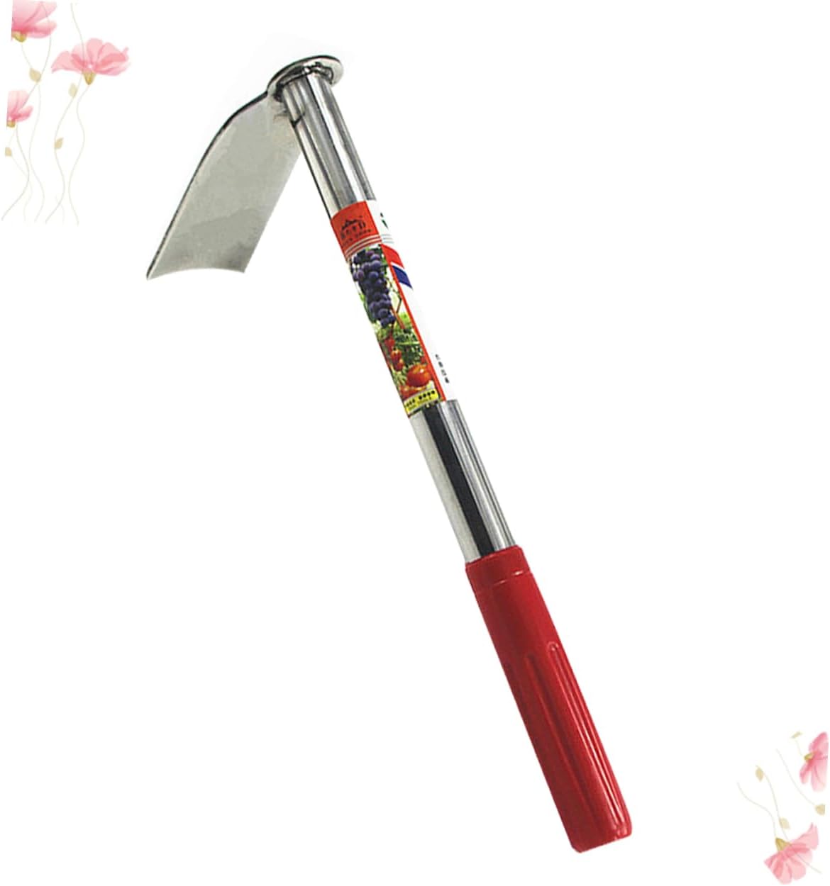 Sosoport 2pcs Garden Hoeing Tool Lightweight Stainless Hoe for Easy Weeding and Planting for Balcony and Outdoor Use Red
