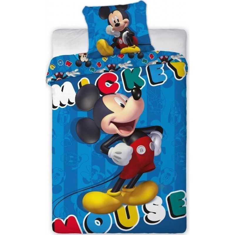 arlis Parure de Couette Mickey Disney - 1 Housse de Couette 140x200 + 1 taie 63x63cm (Parure de lit Mickey - A)