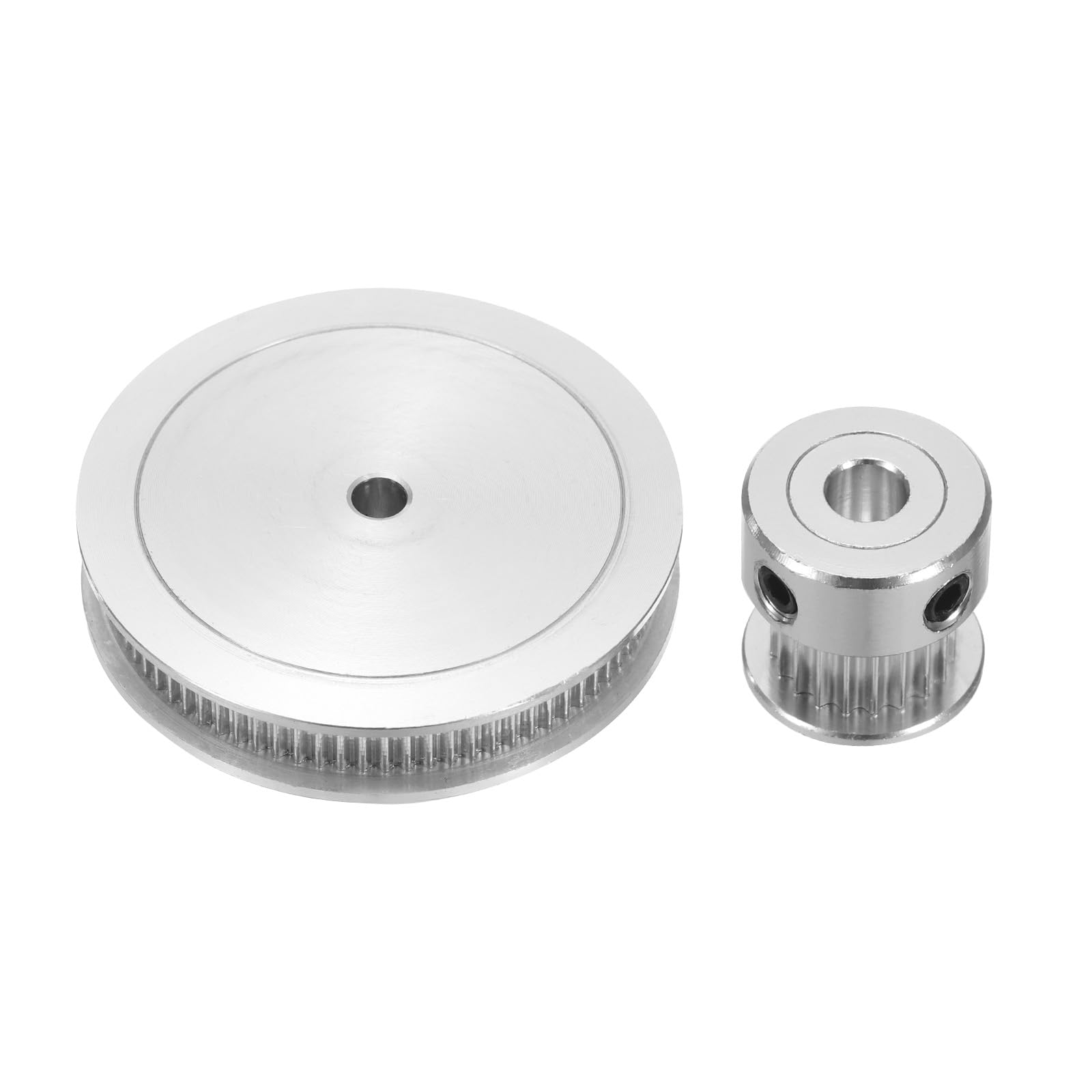 QUARKZMAN GT-2 Poulie Synchrone 20&80 Dents 5mm Alésage, Poulie de Distribution en Alliage d'Aluminium avec 1Pcs Longueur 200mm Largeur 6mm Courroie pour Imprimante 3D (20-80T-5B-6)
