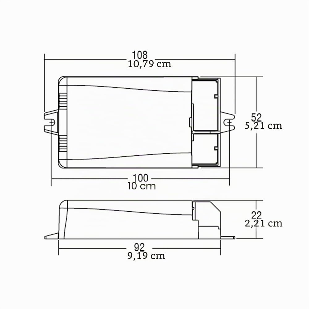 TCI Mini Jolly Dali 20, DALI2, AM, PWM - Pilote électronique dimmable avec Dip-Switch TCI 20 W 250-700 mA