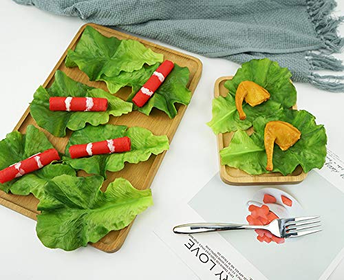 Hagao Fake Lettuce Leaves Artificial Vegetables Lettuces Simulation Plastic Lifelike For House Kitchen Party Pub Decoration Cabinet Ornament 3 Pcs #TOP3