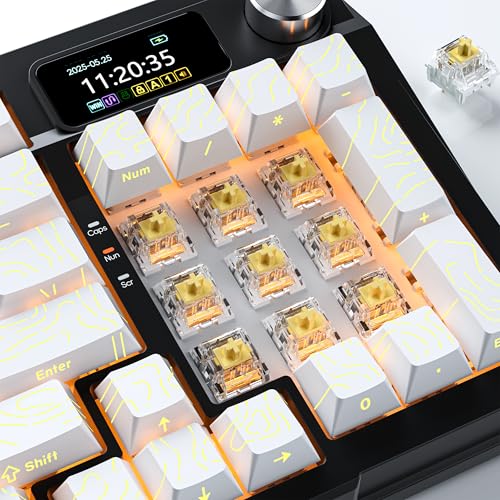 Image of Zhouwang Yellow Keyboard Switches,3-Pin Pre-Lubed Linear Switches for MX Mechanical Gaming Keyboard(Yellow,90PCS)