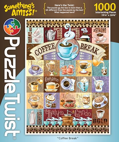 PuzzleTwist 1000 Piece Jigsaw Puzzle - Coffee Break - Something's Amiss