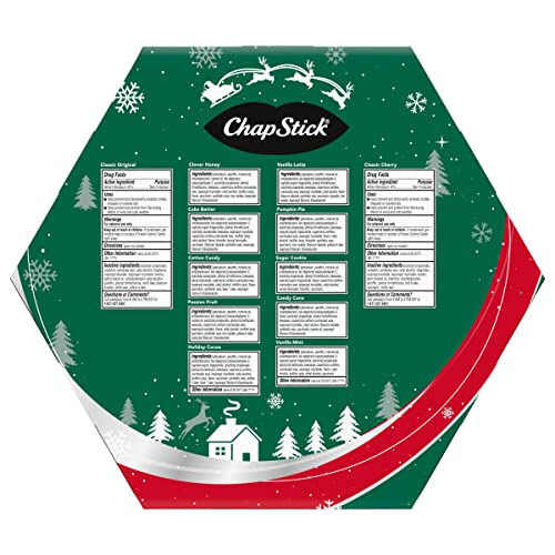 Chapstick 12 Days Holiday Advent Calendar Lip Balm Gift Set, Lip Care - Pack Of 12 #TOP7
