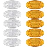 burkfeeg 10 Stück Fahrrad Speichenreflektoren Bike Katzenaugen Reflektoren Fahrrad Warnlicht für Fahrrad Mountainbike (7*3.5cm)