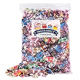 Fruit Chews Bulk 2Lb Bag '348 Chews' - Many Including Sours! - Blue Raspberry, Banana, Watermelon, Green Apple, Chocolate, Peach, & More - Packaged By Snackadilly