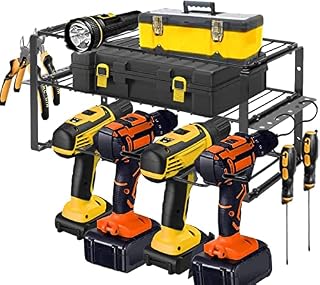 Reehi Power Tool Storage,Electric Drill Tool Rack, 3 Layers Removable Design Tool Storage Organizer Holder for Garage,Home,Work Shop