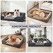 JOEJOY Orthopädisches Hundebett Grosse Hunde, Memory Foam Hundesofa XXL, Abnehmbarem Waschbares Hundebett Orthopädisch, 122x89x17 cm Eierförmiger rutschfest Hundecouch, Dunkel Grau