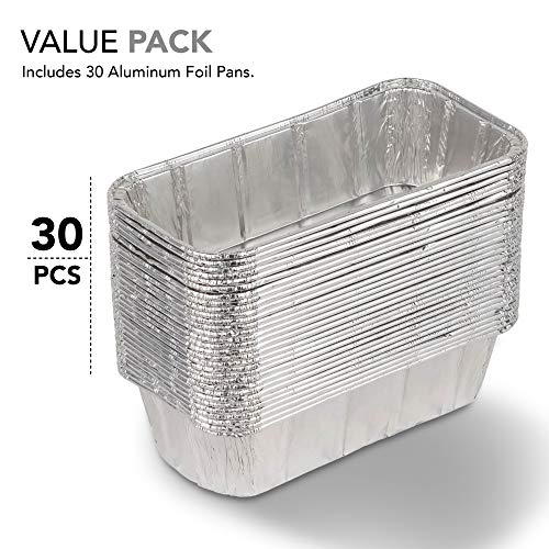 Buy Aluminum Pans Bread Loaf Pans (30 Pack) 8x4 Aluminum Loaf Pan 2 Lb Bread Tins, Standard