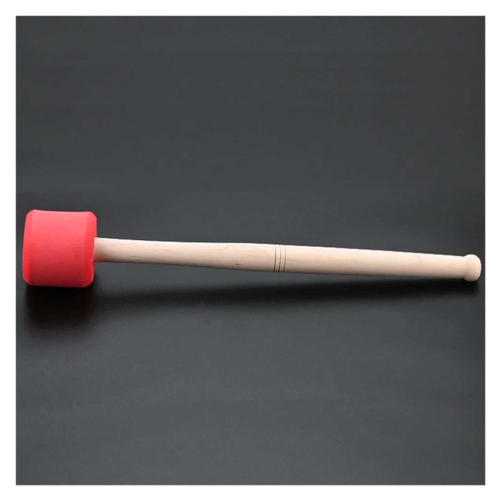 Bass Drum Mallet Holz-Schlagzeugstöcke, Bassdrumstöcke for Blasorchester, Musik-Schlagzeugstöcke, Perkussionsstöcke(Red)