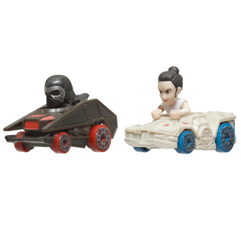 Hot Wheels RacerVerse Zabawka Pojazd Pakiet niespodzianka z dwoma samochodami wyścigowymi dla dzieci w wieku od 3 lat