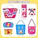 MGparty Sewing Kit for Kids, My First DIY Beginner Sewing Kit with 7 Cartoon Bags and Purses, Unicorn Bunny Bear Rainbow Sewing Crafts, Kids Arts and Crafts Educational Hand Sewing Toy Gift