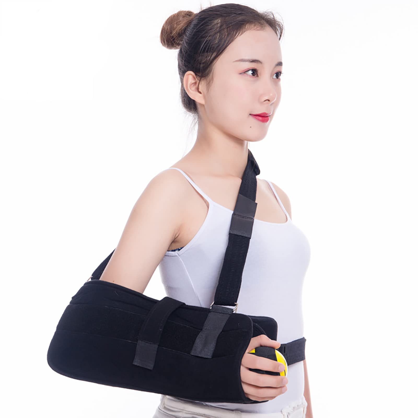 Inmovilizador de Cabestrillo de Brazo: Cabestrillo de Brazo médico, inmovilizador de Hombro con Almohada de abducción, Soporte de Brazo de Hombro postoperatorio, fijador posthumeral,R