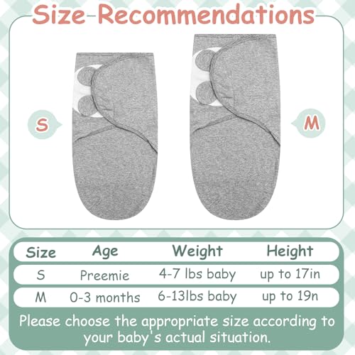 Image of Ramede 6-Pack Preemie Baby Swaddle Blankets with Hats, Breathable 100% Cotton Baby Swaddles, Suitable for Preemie Babies and Newborns, Soft Cotton, Adjustable(Star,Grey)