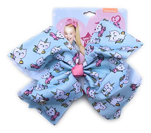 JoJo Siwa Cat Unicorn Light Blue Large Hair Bow Caticorn
