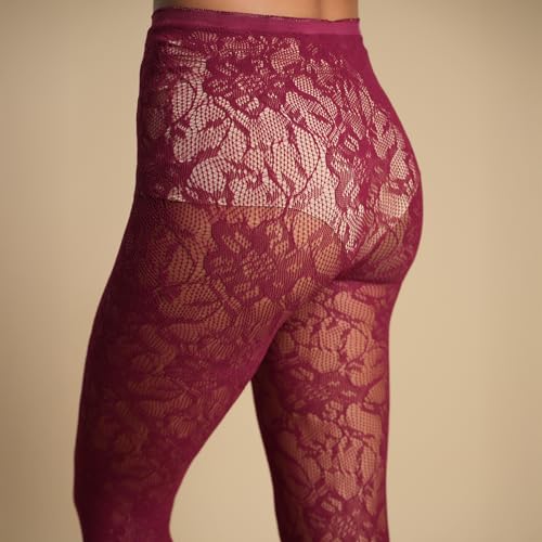 Image of Theater Women Lace Stockings | Stretchable | Comfortable Breathable Nylon Spandex | Warm and Soft Waistband | Free Size (S-4XL (24-48) In)