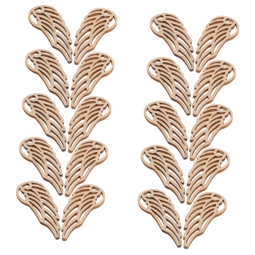 ibasenice 50stücke Unfertige Holzengel Flügel Ausschnitte Rustikale...