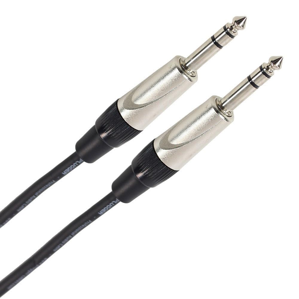 Plugger Cable Stereo Jack Male/Male 0.60 m Black
