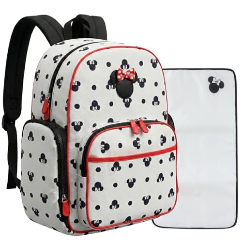 Disney Winnie the Pooh Minnie Mouse Baby Diaper Backpack Bag with Changing Pad