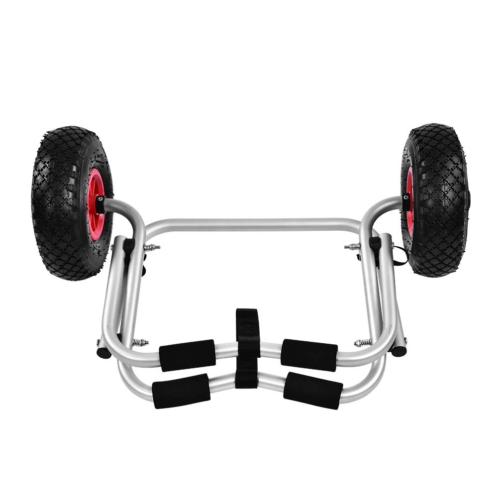 GOTOTOP Kajakwagen Faltbarer Kajakwagen, Bootsträger Trolley Cart Kajakwagen Transportkarre Kanu Kajak faltbar aus Aluminium, maximale Belastung 80 kg