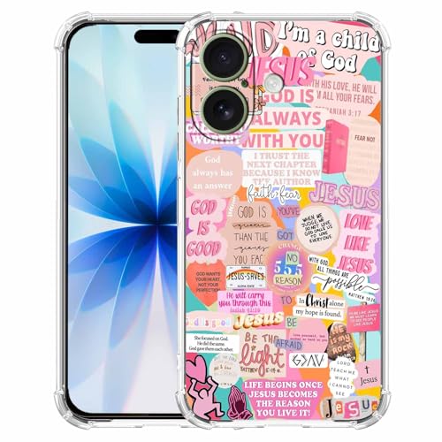 Coque iPhone 17 Jésus collage chrétien pour affirmer sa foi